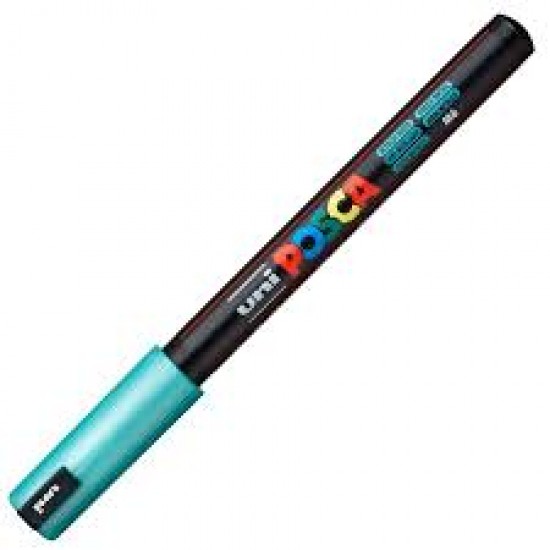 ΜΑΡΚΑΔΟΡΟΣ POSCA 0.7mm PC-1MR ΜΕΤΑΛΛΙΚΟ ΠΡΑΣΙΝΟ